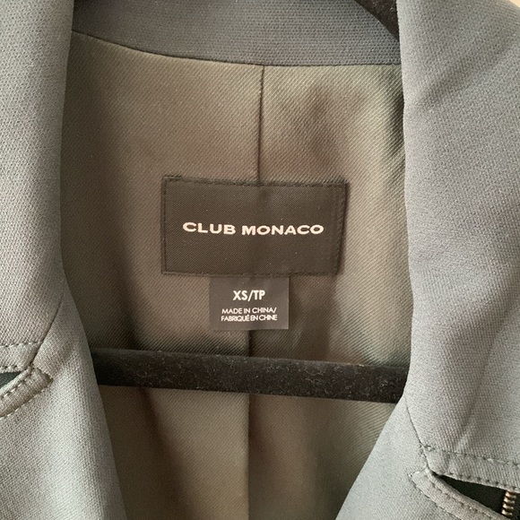 Club Monaco dark green cropped jacket - Picture 2 of 3